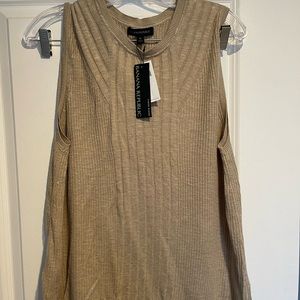 Linen Blend sleeveless sweater tank